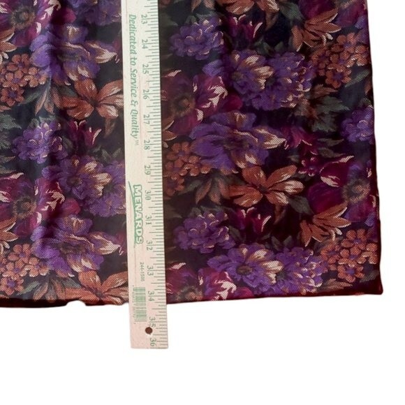 Women's Stretch Straight Skirt size 20W Dark Floral Print Skirt Midi Straight - Picture 6 of 9